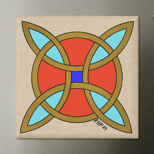 Íman Proteção Nórdica contra Witchcraft ou Witch's Knot