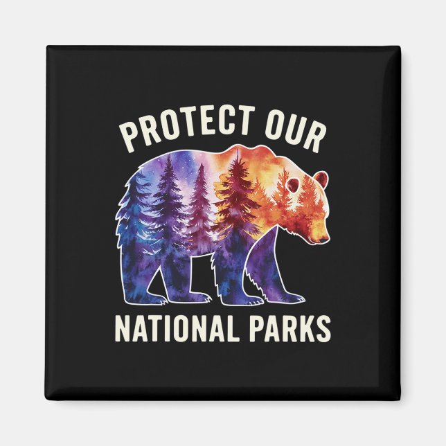 Íman Proteja Nossos Parques Nacionais Smokey Resist Bea (Frente)