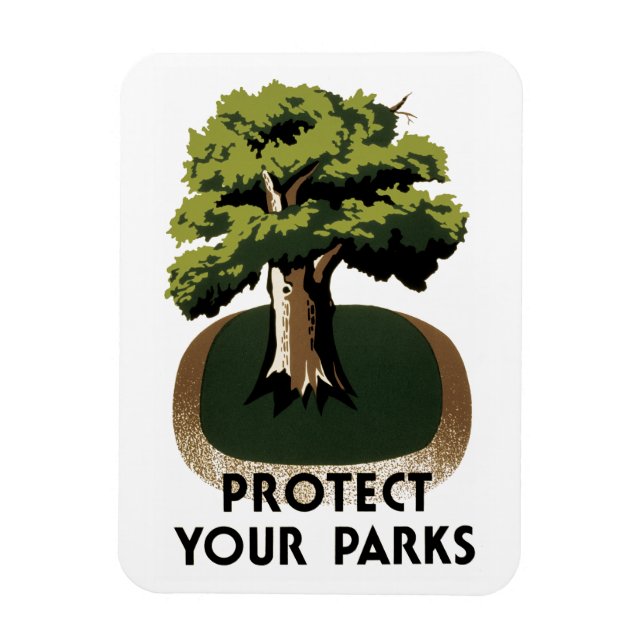 Íman Proteja seus parques (Vertical)