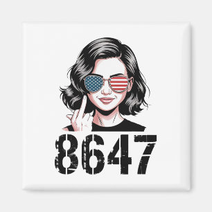 Íman Protesto 86 47 Anti Trump Engraçado 8647 Mulher An