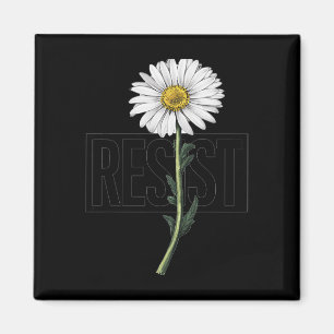 Íman Protesto Floral Resistir Design Político Para Ativ