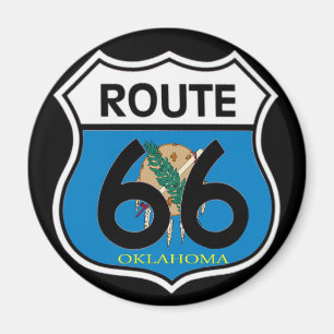 Íman Protetor da rota 66 da bandeira de Oklahoma