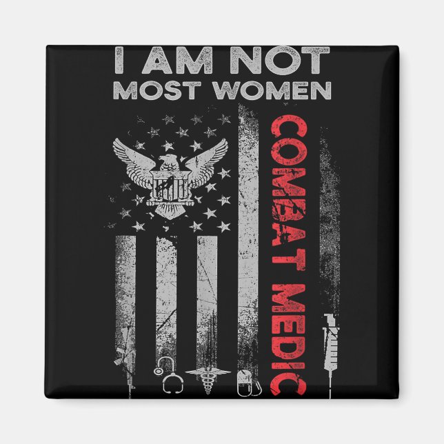 Íman Proud Combate Médico Veterano Soldado Com (Frente)