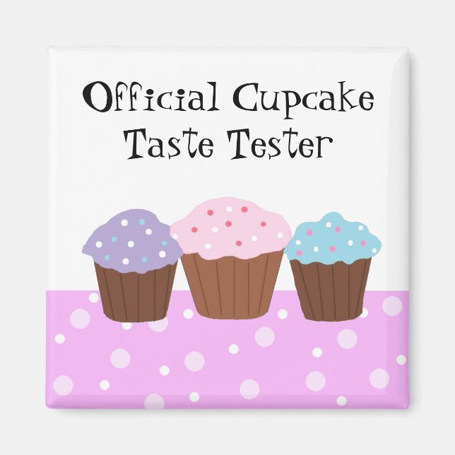 Íman Provador Oficial de Cupcake (Frente)