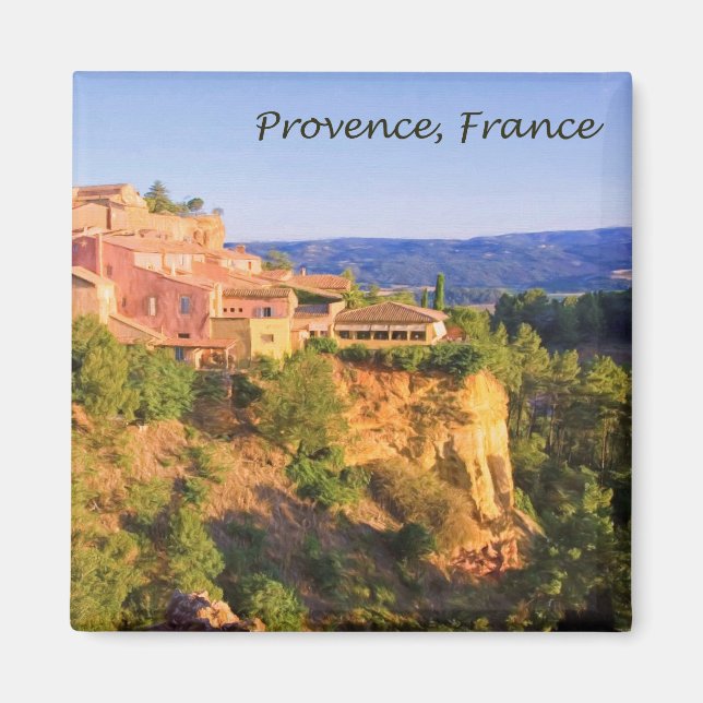 Íman Provence, France Village Magnet (Frente)