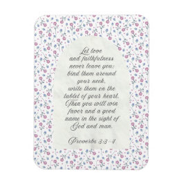 Íman Provérbios 3:3–4 Escritura Floral
