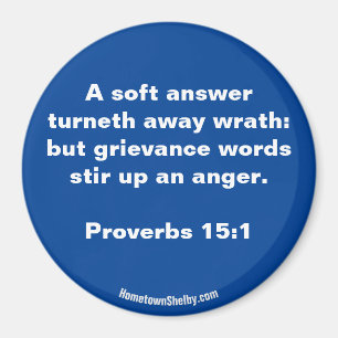Íman Proverbs 15:1 Bíblia Verso imã