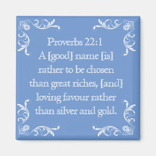 ÍMAN PROVERBS 22,1 MAGNET*