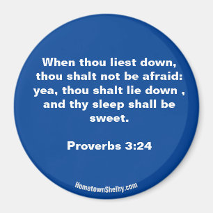 Íman Proverbs 3:24 Bíblia Verso imã