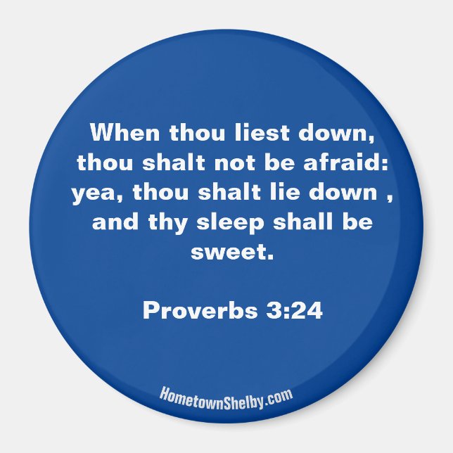 Íman Proverbs 3:24 Bíblia Verso imã (Frente)