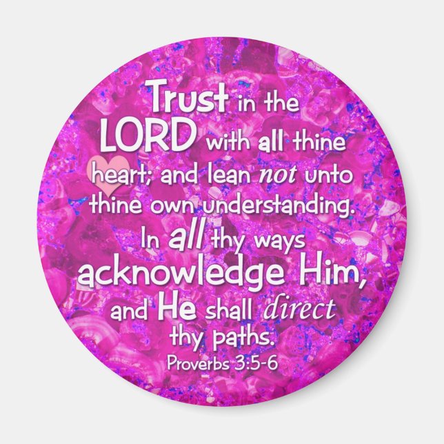 Íman Proverbs 3:5-6 KJV Trust in the Lord (Frente)