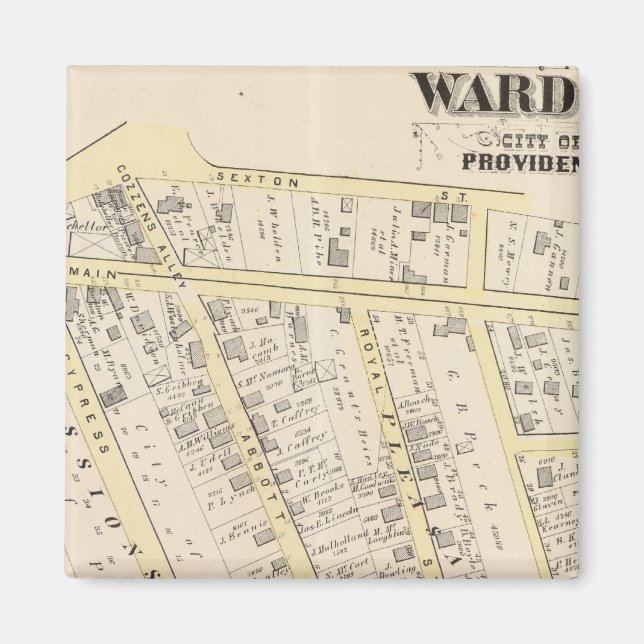 Íman Providence Rhode Island Map 2 (Frente)