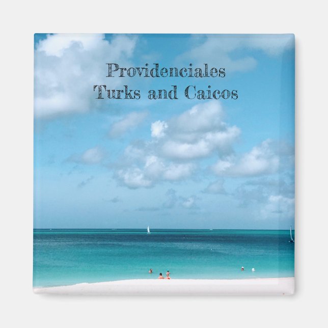 Íman Providenciales, Turks e Caicos Island Magnet (Frente)