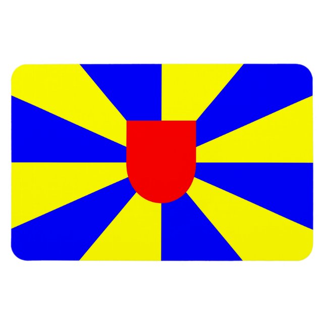 Íman Província da Flandres Ocidental pavilhão da Bélgic (Horizontal)