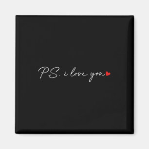 Íman Ps I Love You Day Dia de os namorados Purple Heart