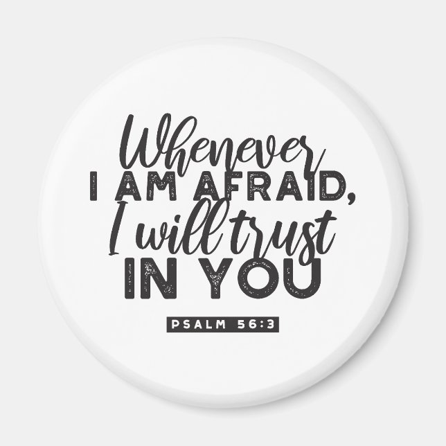 Íman Psalm 56:3 Arte Versa Bíblia "Eu vou confiar em vo (Frente)