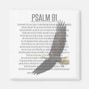 Íman Psalm 91 Scripture Eagle Magnet for Home or Office