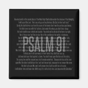 Íman Psalm 91 Scripture Magnet for Home or Office