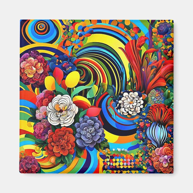 Íman Psicodélica Floral 2 (Frente)