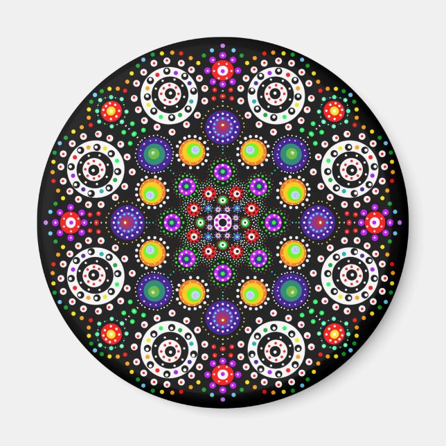 Íman Psychedelic Dot Mandala (Frente)
