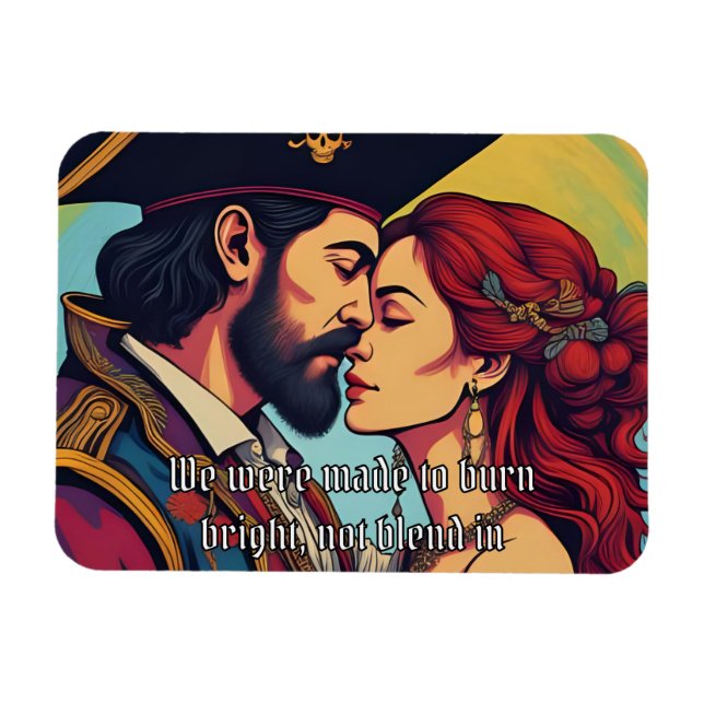 Íman Psychedelic Pirate Couple  – Bold Romance (Horizontal)