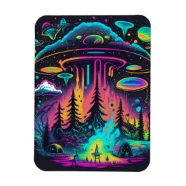 Íman Psychedelic UFO Fantasy Art