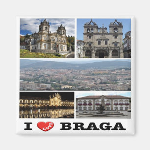 Íman PT - Portugal - Braga - I Love - Colagem