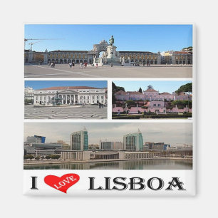 Íman PT - Portugal - Lisboa - I Love - Colagem