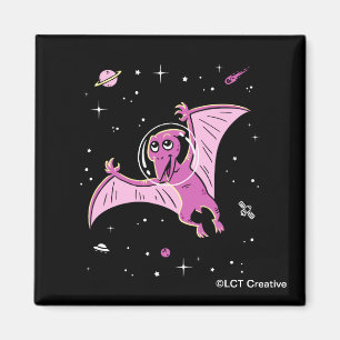 Íman Pterodactyl roxo Dinos no espaço