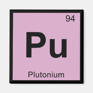 Íman Pu - Química do Plutônio Símbolo da Tabela Periódi