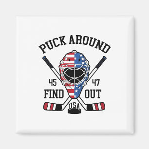 Íman Puck Around E Descobrir Piada De Hockey