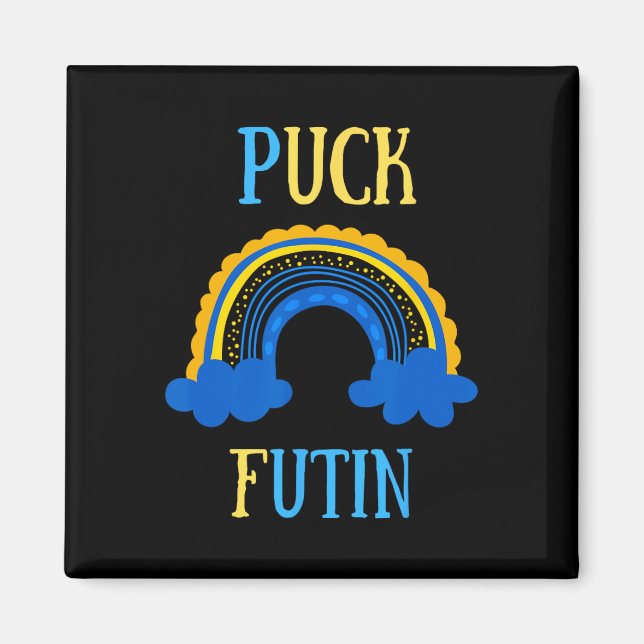 Íman Puck Futin Meme Design Divertido Ucrânia Rússia  (Frente)