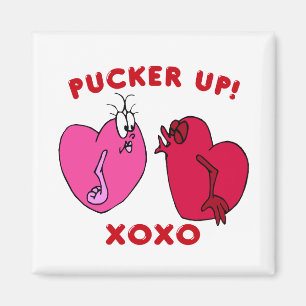 Íman Pucker up Namorados Hearts Magnet