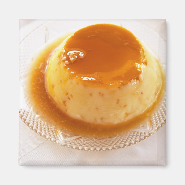 Íman Pudim de creme caramel com caramelo (Frente)