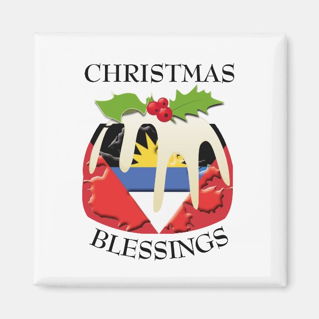Íman Pudim de Natal ANTIGUA FLAG (Frente)