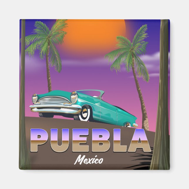 Íman Puebla México, pôster de feriado (Frente)