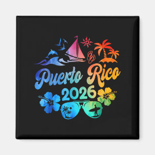 Íman Puerto Rico 2026 Férias Praia Tie Dye Viagem Verão