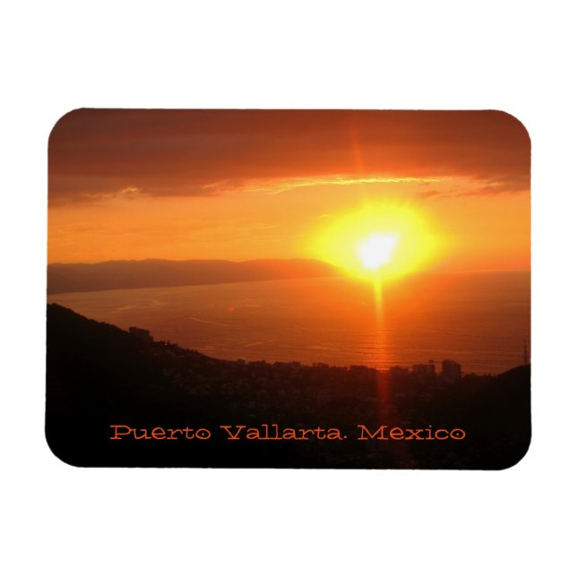 Íman Puerto Vallarta, imã de souvenir do México (Horizontal)