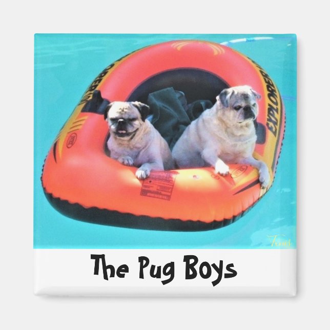 Íman ''Pug Boys'' de Bruce Tunis (Frente)