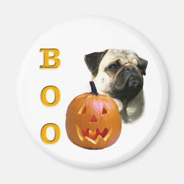 Íman Pug (camisa) Boo (Frente)