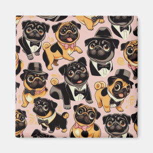 Íman Pug de Cueca Sem Costura Retroativa