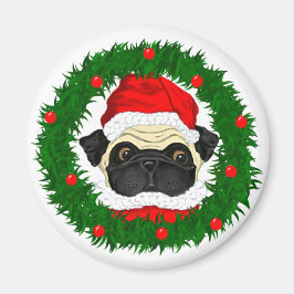 Íman Pug do papai noel