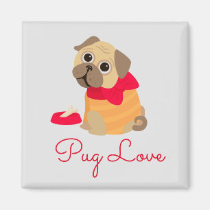 Íman Pug dog amante de os animais