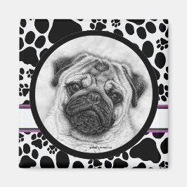 Íman Pug Dog Art de Glenda Harlan
