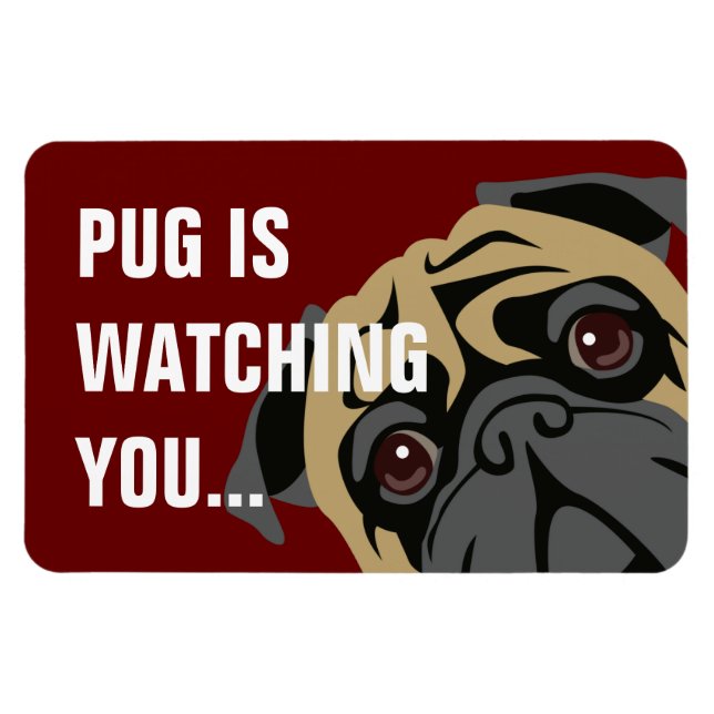 Íman Pug Está Observando (Horizontal)