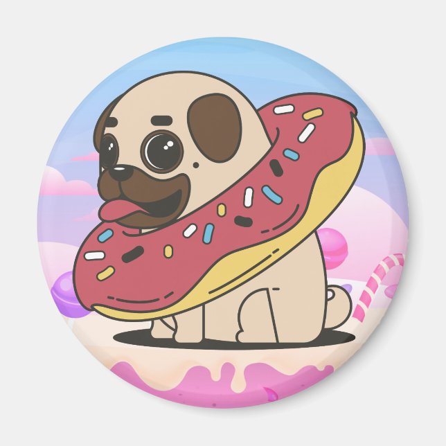 Íman Pug Gato (Frente)
