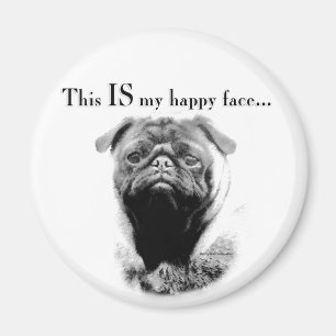 Íman Pug Happy Face