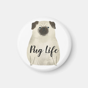Íman Pug Life Engraçado