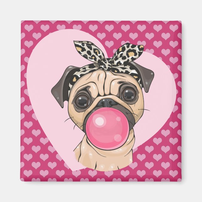 Íman Pug Love (Frente)