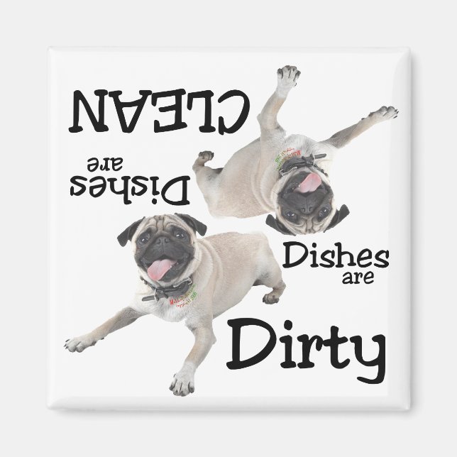 Íman Pug Lovers Dishwasher Magnet (Frente)